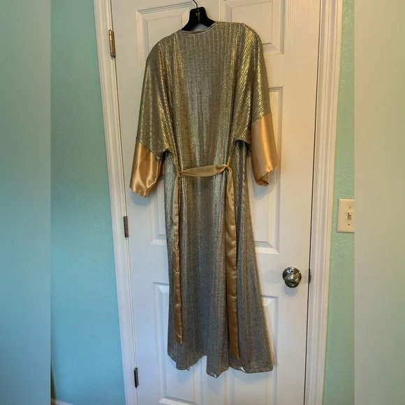 Gold Metallic Robe dress - Picture 3 of 5